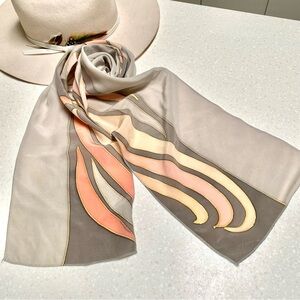 Hand painted SILK scarf/neck wrap w boho resort vacation beach vibe